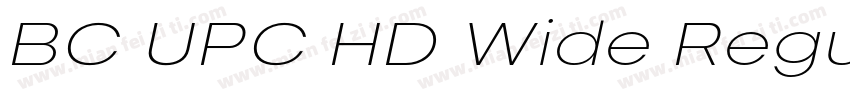 BC UPC HD Wide Regul字体转换